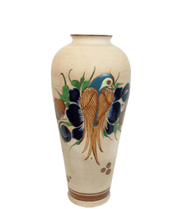 Light beige colored long vase