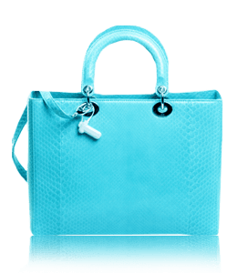 Light blue color ladies handbag