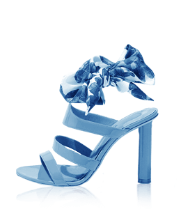 Light blue color stylish ladies high heel footwear