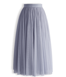 Light blue-gray skirt for girls