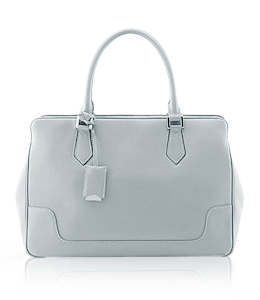 Light blue-grey color ladies handbag