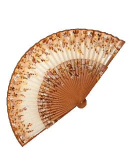 Light brown and cream color paper fan