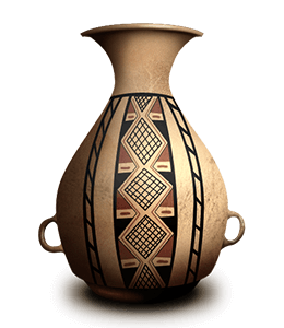 Light brown earthen vase