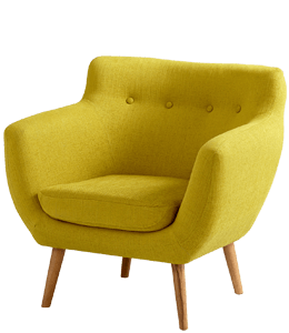 Light gold matte wing chair