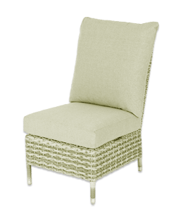 Light gray color wicker chair with gray seat