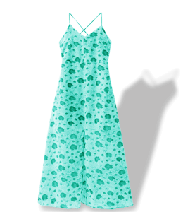 Light green color sleeveless dress