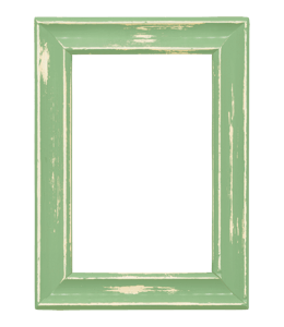 Light green colored wood frame