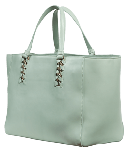 Light green stylish tote or handbag