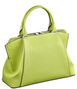 Light lime colored ladies handbag