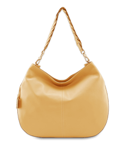 Light orange color hobo bag for ladies
