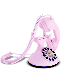 Light pink color old telephone