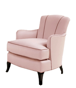 Light pink color single seater sofa