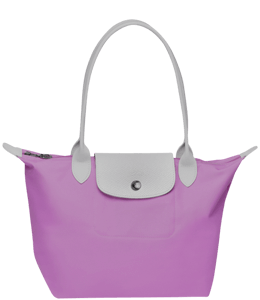 Light purple and white casual handbag