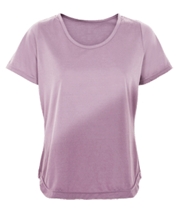 Light purple color dual shade round neck ladies t-shirt