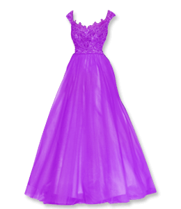 Light purple color long party dress for women