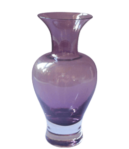 Light purple or violet vase