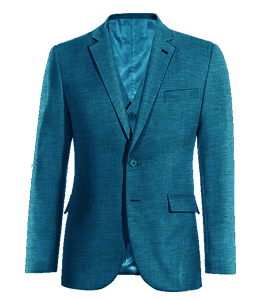 Linen fabric dark blue blazer