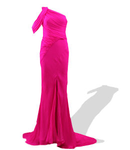 Magenta color long dress