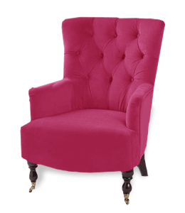 Magenta color wing chair