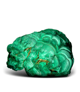 Malachite green stone