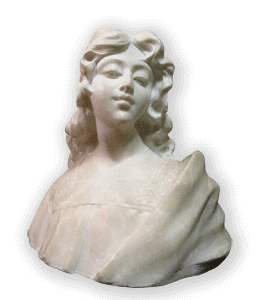 Marble sculpture of woman