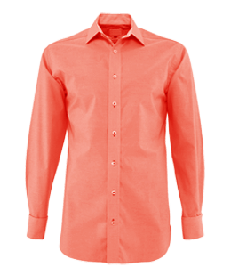 Matte orange color formal shirt