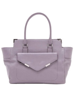 Mauve colored handbag