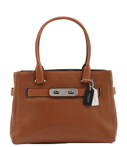 Medium brown colored ladies handbag