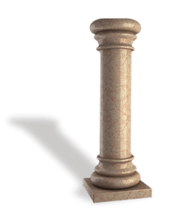 Mink marble stone pillar