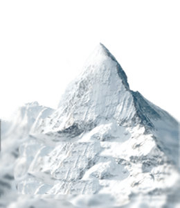 Mountain covered with ice