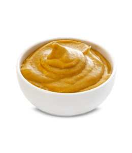 Mustard in a small cup