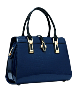 Navy blue color ladies handbag