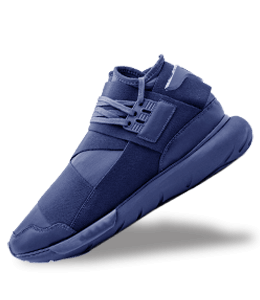 Navy blue color sports shoe