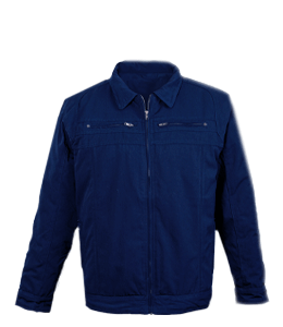 Navy blue color zipper jacket