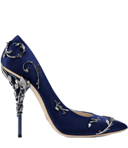 Navy blue stiletto heels for women