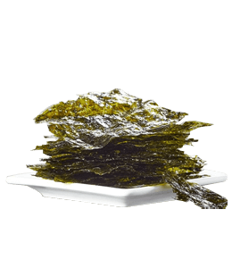 Nori seaweed green in plate