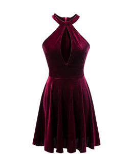 Off-shoulder velvet dress