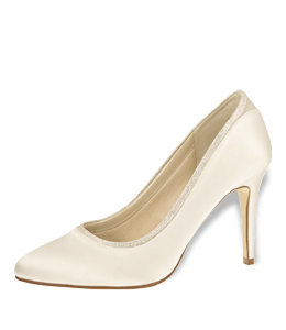 Off white color high heel ladies footwear