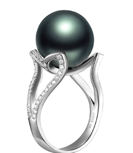 Olive Green Pearl Ring