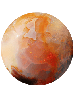 Orange ball of precious gem