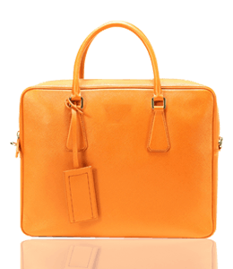 Orange color formal bag