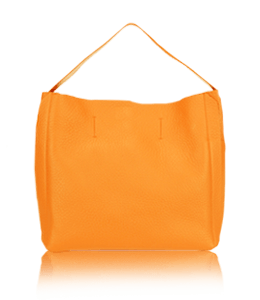 Orange color tote ladies bag