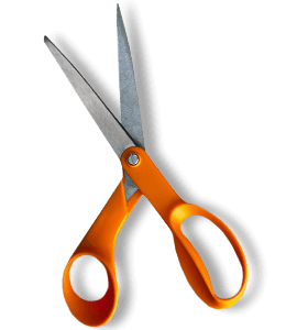 Orange colore scissors