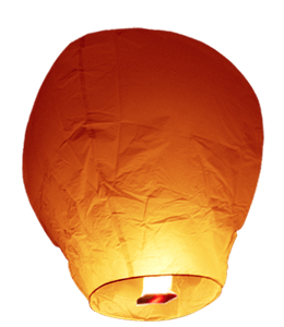 Orange sky lantern