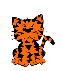 Orange Tiger Cartoon