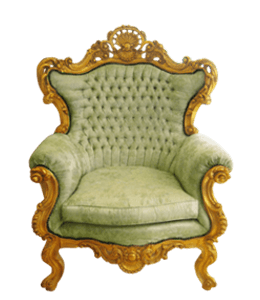 Orante light green fancy baroque chair
