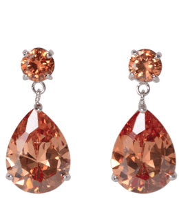 Pair of orange drop earrings