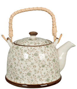 Pale colored porcelain tea kettle