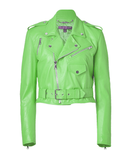 Pastel green leather jacket