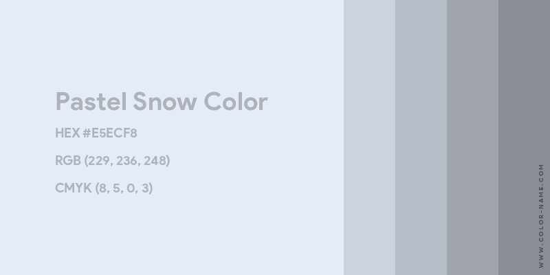 Pastel Snow color image with HEX, RGB and CMYK codes